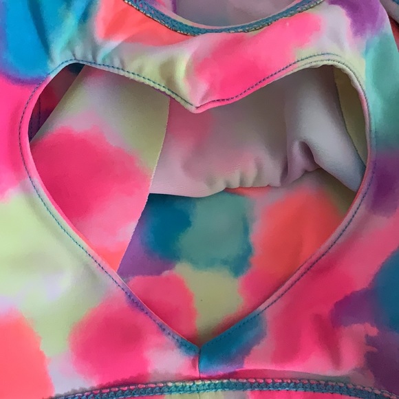 💜5 for $25💜Justice tye dye with heart cutout swim top - Picture 7 of 7